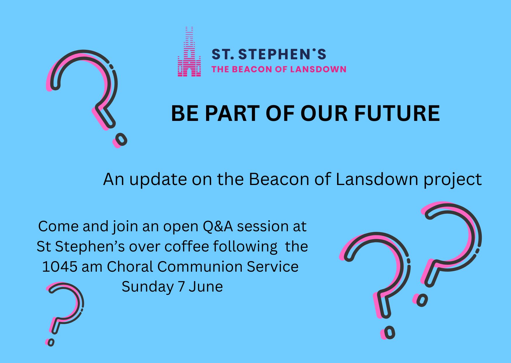 Beacon of Lansdown Q&A session Sunday 7 June at noon