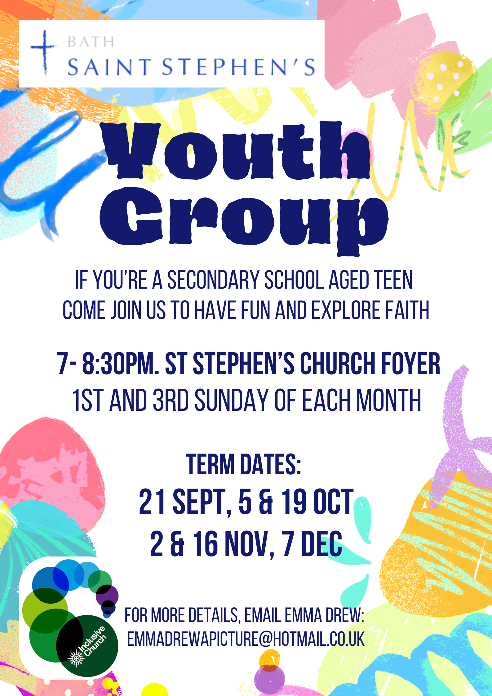 Cool Fun and Faith Group at St Stephen's Autumn dates