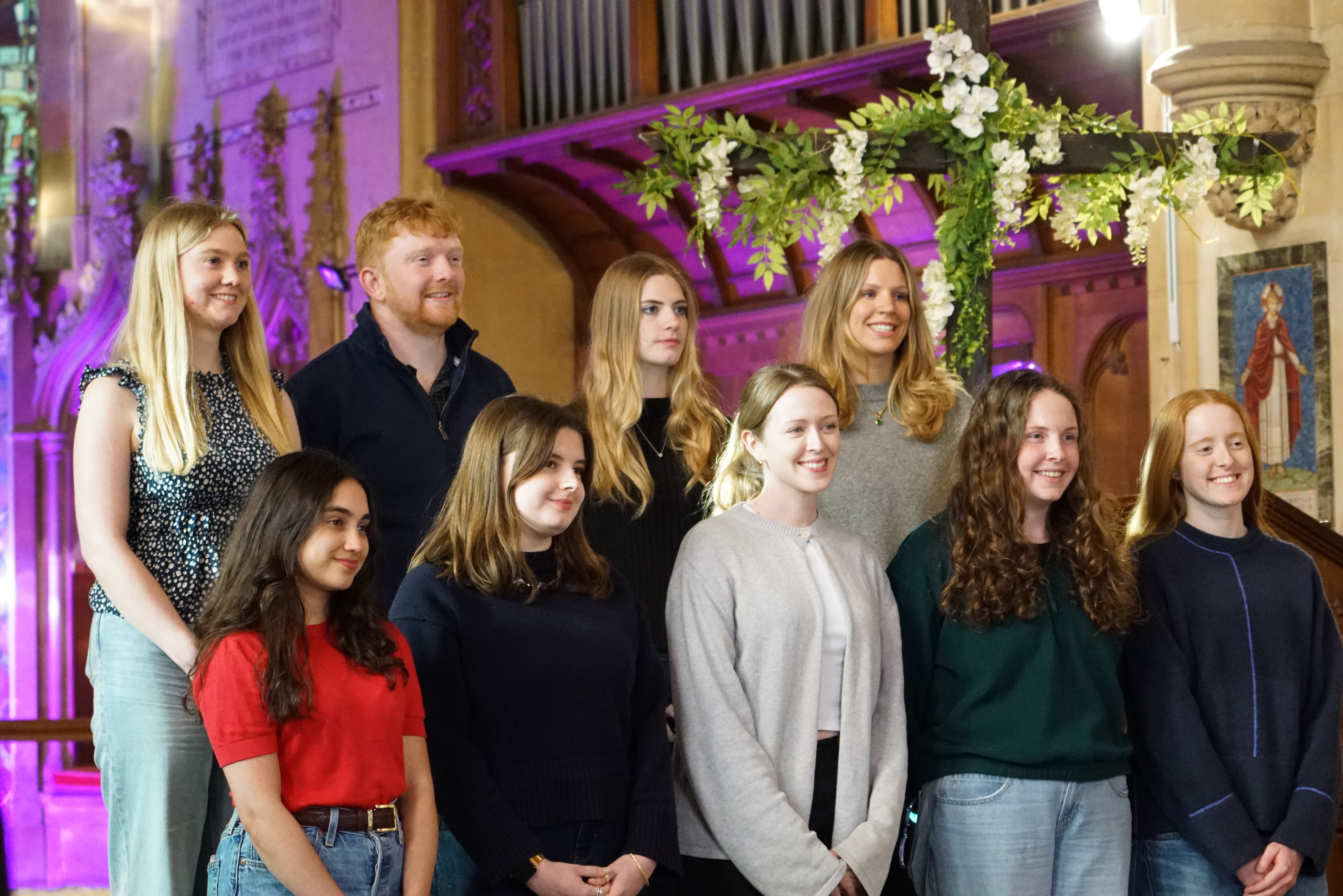 Bath Uni Students at St Stephen's 28 April 2026 reporting on their sustainability collaborative project for the Beacon of Lansdown